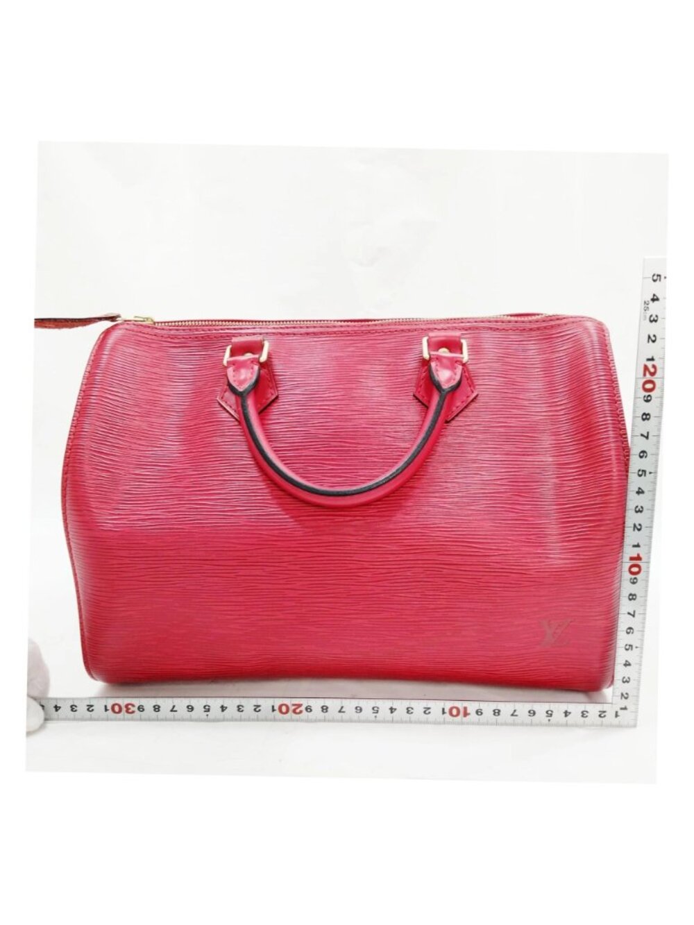 Authentic Louis Vuitton Epi Speedy 35 Red Leather Satchel Bag - Picture 3 of 16